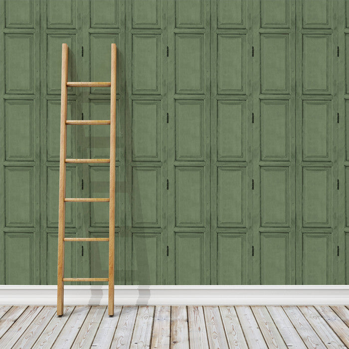 Wooden Panels- Green - DebbieMcKeegan - Wallpaper - 3