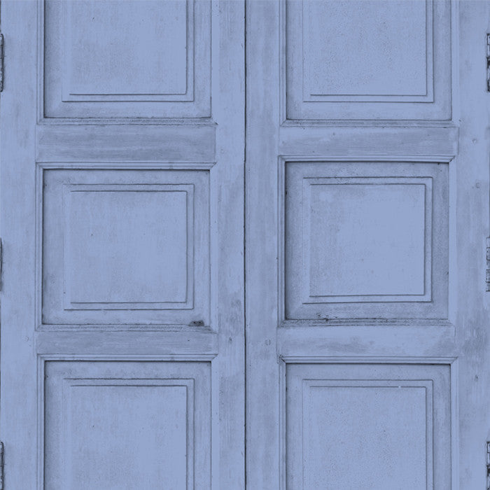 Wooden Square Panels- Blue - DebbieMcKeegan - Wallpaper - 1