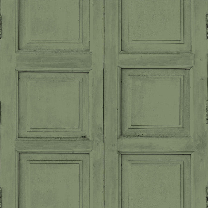 Wooden Square Panels- Green - DebbieMcKeegan - Wallpaper - 1