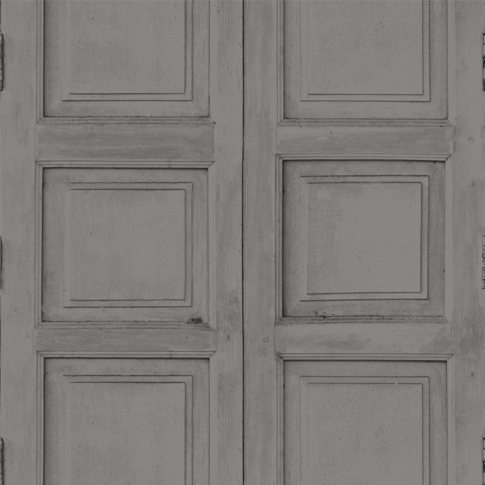 Wooden Square Panels- Mole Grey - DebbieMcKeegan - Wallpaper - 1