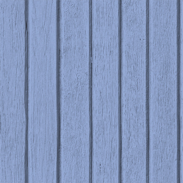 Sawn Wood Slats- Blue - DebbieMcKeegan - Wallpaper - 1