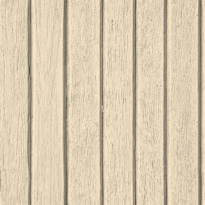 Sawn Wood Slats- Cream - DebbieMcKeegan - Wallpaper - 1