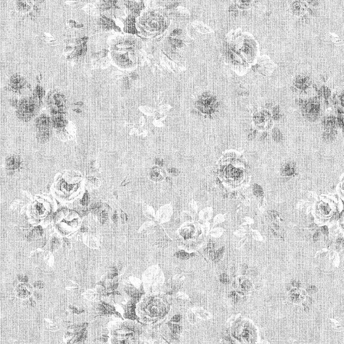 Floral Chintz Grey White - DebbieMcKeegan - Wallpaper - 2