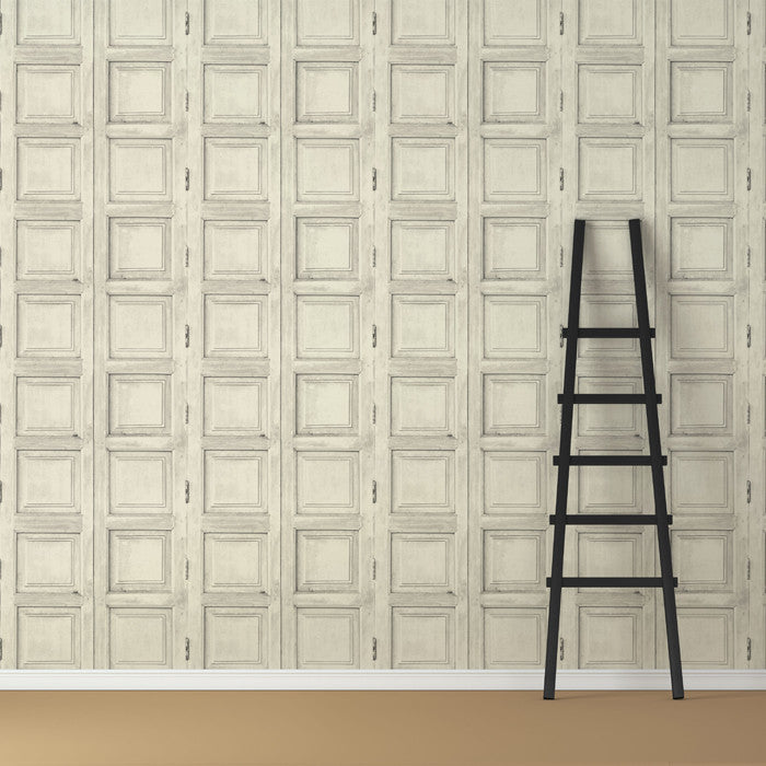 Wooden Square Panels- Bone - DebbieMcKeegan - Wallpaper - 3