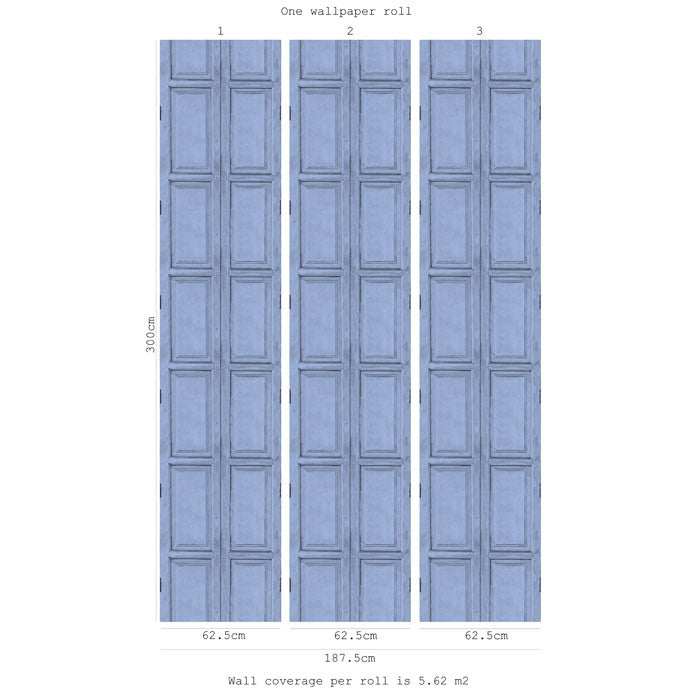 Wooden Panels- Blue - DebbieMcKeegan - Wallpaper - 3
