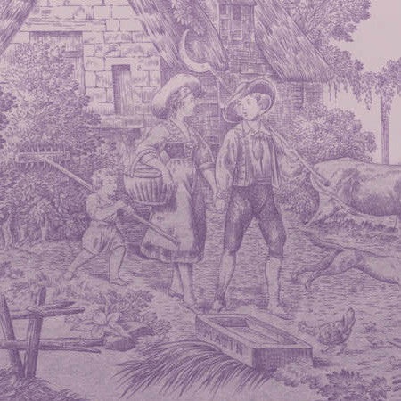 Lilac Ombre Country Toile - DebbieMcKeegan - Wallpaper - 2