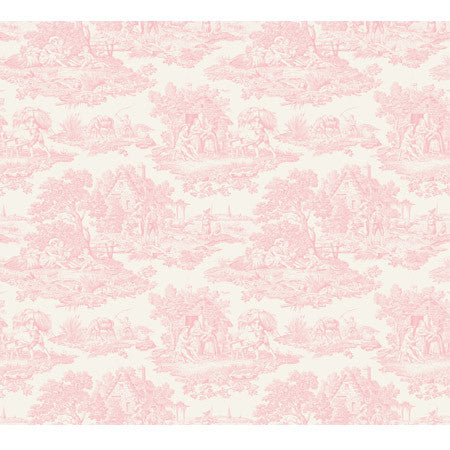 Country Toile Pink - DebbieMcKeegan - Wallpaper - 3