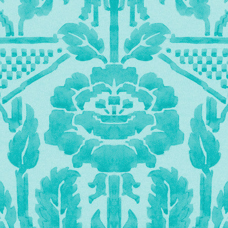 Woburn Turquoise - DebbieMcKeegan - Wallpaper - 2
